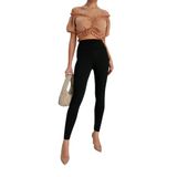 Thin Shop Büyük Beden Yüksek Bel Toparlayıcı Korse Çelik Örme Tayt - Plus Size - Siyah - 54
