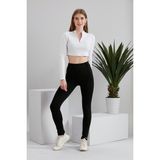 Thin Shop Toparlayıcı Cepli Çelik Örgü Tayt Günlük Belden Toparlayıcı ve Sıkılaştırıcı - Siyah - XL