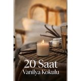 Thinborne Vanilya & Coconut Kokulu Mum - 20 Saat Etkili Doğal Bitki Bazlı Aromaterapi Mumu Cam Bardak Dekoratif Mum - Vanilya 20 Saat
