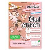 Think And Print Okul Etiketi Kalem Defter isimli Etiket Isim Yazılabilen Kelebek Kız- 50 Adet