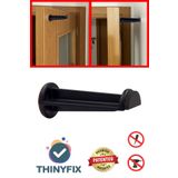 Thinyfix Kendinden Yapışkanlı Yeni Nesil Çok Amaçlı Siyah Plastik Kapı Stoperi / Durdurucu / Tamponu