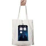 Thirteen - My Doctor Iki Tarafı Kalıcı Baskılı Yıkanabilir Okul Plaj Omuz Bez Çantası