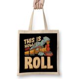 This Is How I Roll Scooter Obsessed Scootering Pun Bez Çanta Uzun Saplı - Açık Bej - 40 X 40