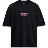 This Is Not A Dream Yazılı Tasarım Baskılı Unisex Tişört - Siyah