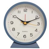 thjsvy 4,5 inç Vintage Retro Analog Çalar Saat Pille Çalışan Küçük Şömine Saati, Yatak Odası, Ofis, Çalışma Masası, Oturma Odası, Hediye Saati için Gece Lambası ile Sessiz Başucu Masa Saati