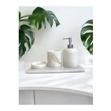 THK STORE Mermer 4'lü Figürlü Banyo Seti
