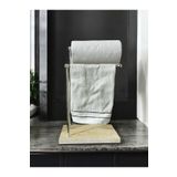 THK STORE Mermer Ayaklı Metal Banyo El Havluluk Kağıt Havluluk Standı