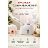 THOMAX Ozonlu Yüz Buhar Makinesi Sıcak Vapozon Cilt Bakım Profesyonel Taşınabilir