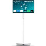 Thomson 27" Full Hd 100 Hz Dokunmatik Ekranlı Taşınabilir Akıllı Monitör, Android Işletim Sistemi, Dahili Batarya, Dahili Kamera, Subwoofer, Wi-Fi 6, Beyaz - Ahşap