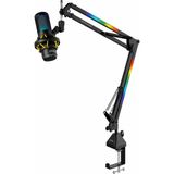 Thonet & Vander VX320 Yayıncı Mikrofonu ve VX100 Stant Seti Dokunmatik Rgb LED Titreşim Önleme Çok Yönlü Kardioid - Siyah
