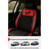 Thor Tay Tüyü Oto Koltuk Kılıfı (Fiat Egea-Linea-Punto-Albea-Marea-Tipo-Uno Uyumlu) - Kırmızı