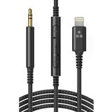 Thore iPhone Lightning to Bose için Yedek Aux Kablosu 2,5 mm Kulaklık Kablolu Bağlantı, Ses Kablosu Uzaktan Kumanda/Mikrofonlu Ses Kablosu (QuiteComfort QC25, QC35, QC45, 700 ile uyumlu)