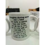 Thoughts During Work Kupa - İş Yeri Düşünceleri Komik Ofis Seramik Bardak 325ml