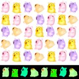 Threehoney 100 Adet Karanlıkta Parlayan Minyatür Capibara Figürleri Mini Capibara Reçine Figürler Sevimli Capibara Figürü Bahçe Aksesuarları için Capibara Oyuncak Parti Süslemeleri Kek Topper Gösterge
