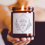 ThreeKin Collective Kavanoz Mumunda Sarılmak Göndermek, Çiçek Tasarımı, Sempati Hediyesi, Kadınlar için Yakında Hediyeler Alın, Lavanta El Yapımı Kokusu%100 Soya Balmumu, 50 Saat Yanma, Onun İçin Düşünmek, O,
