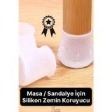 Threestep 8 Adet Silikon Masa Sandalye Pabuç Kaydırmaz Sessiz Koltuk Zemin Koruyucu Çizdirmez Ayak Kılıfı - Ke
