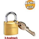 Threestep Cmc Sarı Asma Kilit 3 Anahtarlı 38 Mm
