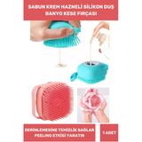 Thriftbuds Özel Üretim Evcil Hayvan Çocuk Bebek Şampuan Sabun Banyo Duş Jeli Hazneli Masaj Fırçası Lif Kesesi