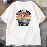 Throat Goat T Shirt Unhinged Tee Shirts Women Gag Gift Retro Dank Meme Tees Adult Humor Cotto 2880 - Beyaz