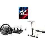 Thrustmaster T300 Rs Direksiyon Seti + Direksiyon Standı Set + Gran Turismo 7 Ps4 Oyunu - Siyah