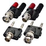 Thsinde BNC Kitleri 4 Tip BNC Erkek Dişiden 2X 4 mm Çift Muz Dişi Erkek Soket Bağlama Direği RF Koaksiyel Koaksiyel Ayırıcı Konektör BNC Muz Adaptörü