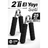 Thundara 2’li El Yayı Seti 25 KG Dirençli Sünger Tutma Saplı El Kol Bilek ve Kavrama Güçlendirici Alet