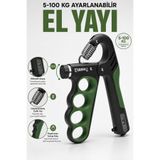 Thundara PRO 100 kg Ayarlanabilir El Yayı Mekanik Sayaçlı Kaydırmaz Tutma Kollu Kol Güçlendirme Direnç Aleti