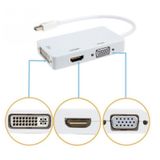 Thunderbolt to HDMI DVI VGA Çevirici Kablo 3 in 1