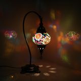 TI Lighting Harika Türk mozaik masa lambası, S Tip Türk Fas stil mozaik masa lambası, Gece Lambası, el yapımı, çok renkli orta küre