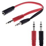Ti-mesh 3.5 mm AUX Ses Mikrofon Splitter Kablo - 15cm