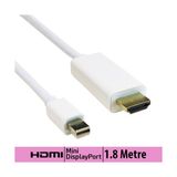 Ti-Mesh Macbook İçin Hdmı Kablo - Mini Dp M / Hdmı M Dönüştürücü - 1.8 M - Beyaz