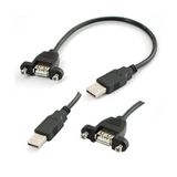 Ti-Mesh Usb 2.0 A Female Socket Panel Mount To Usb A Male Plug Extension Cable - 1,5M