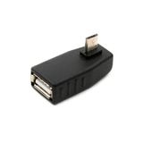 Ti-Mesh Usb 2.0 A Female To Micro 5 Pin 90 Degree Left Angled Male Plug Adapter Covertor