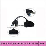 Ti-mesh Usb 3.0 + Usb 2.0 / Sata 2.5" 22 Pin Hard Disk Driver Convertor Adapter Kablo - 20Cm