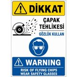 Ti Play Dikkat Çapak Tehlikesi Gözlük Kullan 50X70CM Pvc Isg Levha - 50 x 70 cm