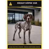 Ti Play Dikkat Köpek Var Alman Kısa Tüylü Pointer Görselli Pvc Uyarı Levhası 50X70CM - 50 x 70 cm