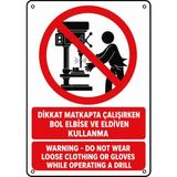 Ti Play Dikkat Matkapta Çalışırken Bol Elbise ve Eldiven Kullanma 35X50CM Pvc Isg Levha - 35 x 50 cm