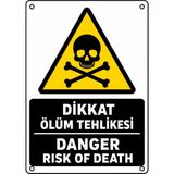 Ti Play Dikkat Ölüm Tehlikesi 35X50CM Pvc Isg Levha - 35 x 50 cm