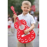 Ti Play Gitar Gösteri Aksesuarı 70x27cm 2,5mm Mukavva Kırmızı Ay Yıldız UV Baskı 5li Paket