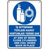 Ti Play Iş Bitiminde Tüpleri Kapat Hortumları Yerine Sar 50X70CM Pvc Isg Levha - 50 x 70 cm