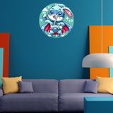 Tİ-PLAY KAHRAMAN BEYAZ TAVŞAN 30X30CM AKRİLİK DEKORATİF MODERN DUVAR SAATİ