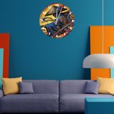 Tİ-PLAY KILIÇ VE SAMURAY 30X30CM AKRİLİK DEKORATİF MODERN DUVAR SAATİ