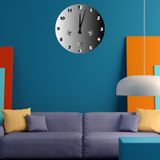 Tİ-PLAY SİYAH BEYAZ YILDIZLI 30X30CM AKRİLİK DEKORATİF MODERN DUVAR SAATİ