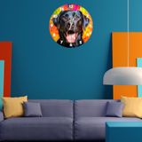 Tİ-PLAY SİYAH LABRADOR 30X30CM AKRİLİK DEKORATİF MODERN DUVAR SAATİ
