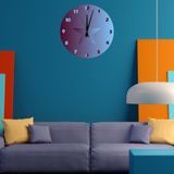 Tİ-PLAY YILDIZLI BORDO MAVİ 30X30CM AKRİLİK DEKORATİF MODERN DUVAR SAATİ