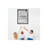 Ti Playbu Evde Her Zaman Gülümseriz Yazısı (Siyah Çerçeve Görünümlü) Beyaz Zemin Siyah Yazılı 40X55 Pvc 1Mm