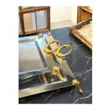 Tiamo Hatır Ayaklı Çay ve Kahve Tepsi Gold 2’li Set