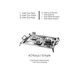 Tiamo Mios Ayaklı Çay Seti 40 Parça / 12 Kişilik