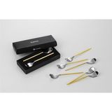 Tiamo Mios Çay Kaşığı Sap Gold 6’lı Set - Gold - Gümüş