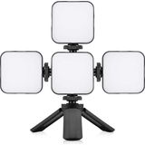 Tianya 4 Adet Mini Video 64 LED Light Sürekli 6000K Işık Vlog Youtube Makyaj Vb. Çekimleri